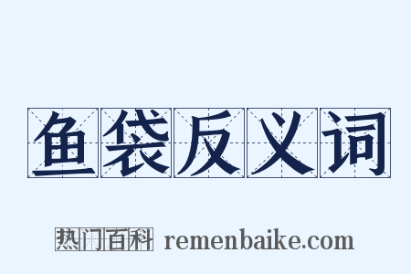 鱼袋反义词是什么意思的图片